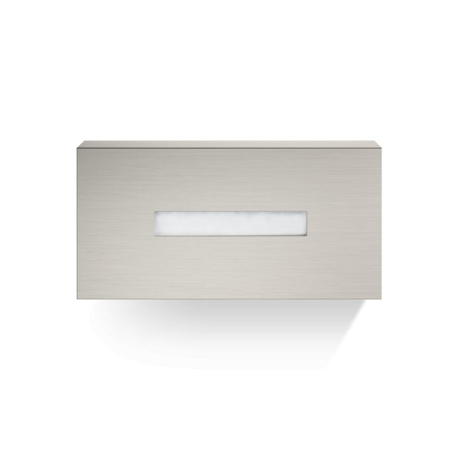 Decor Walther Papiertuchbox als Wand-oder Standmodell mit rechteckiger Öffnung in Chrom, Gold, Nickel satiniert, Material: Nickel satiniert
