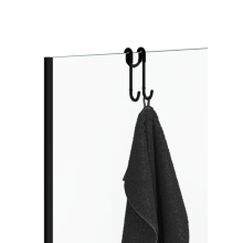 Haken für Duschwand Duschabtrennungen Decor Walther DH1, Oberfläche: Schwarz matt