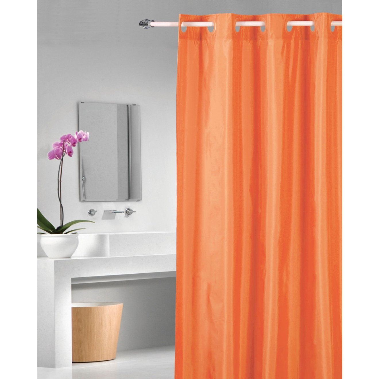 Duschvorhang Textil Lisa Naranja 180cmx200cm