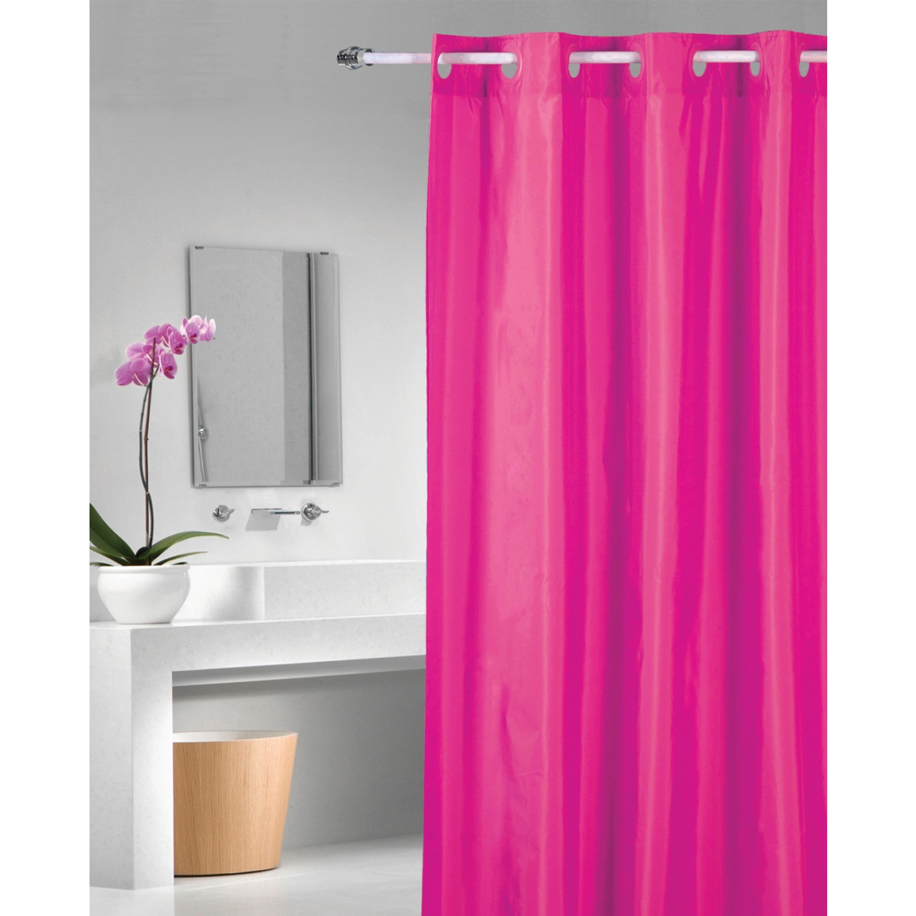 Duschvorhang Textil Lisa fucia 180cmx200cm