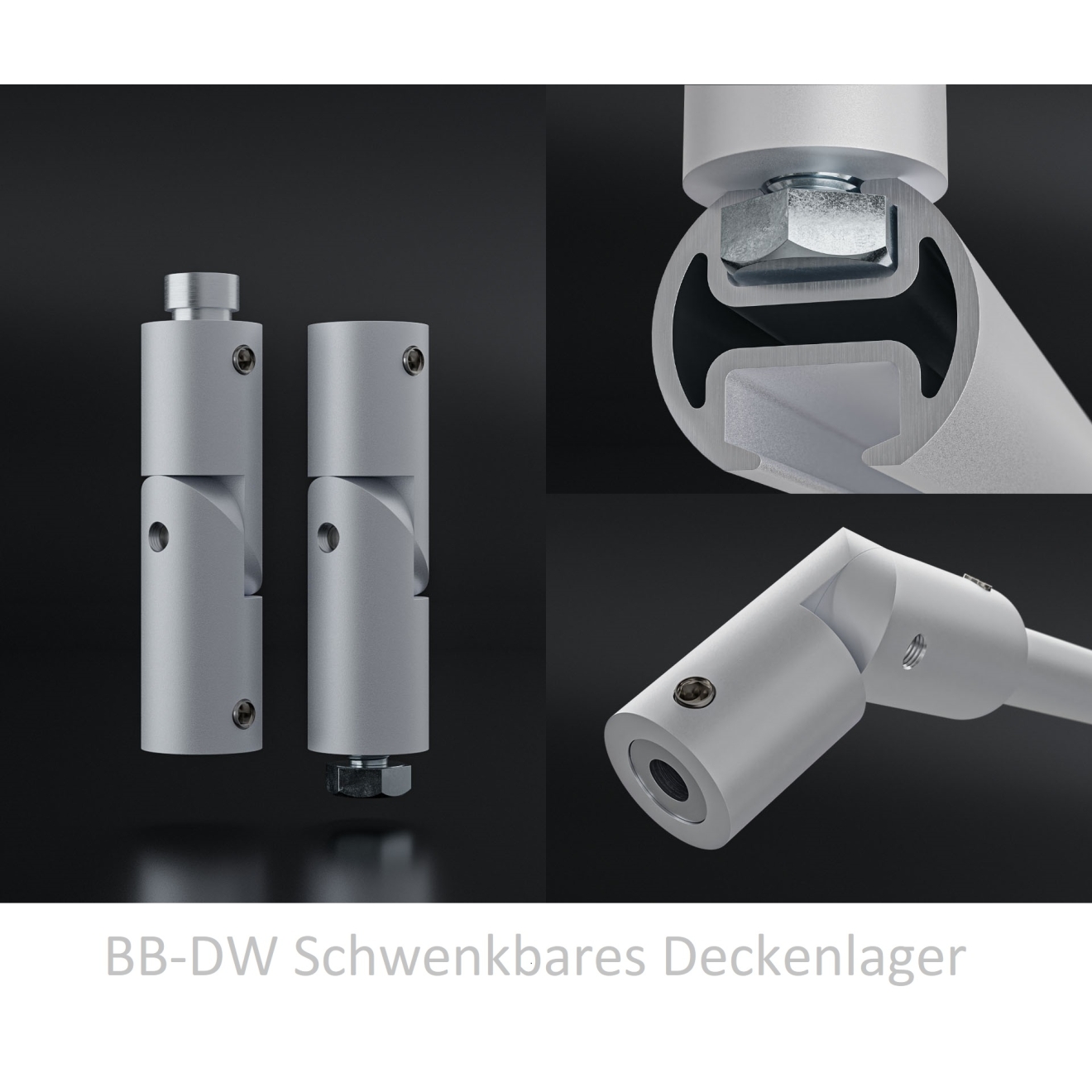 Duschvorhangstange Aluminium verlängerter Halbkreis mit Wandbefestigung Messing-Optik