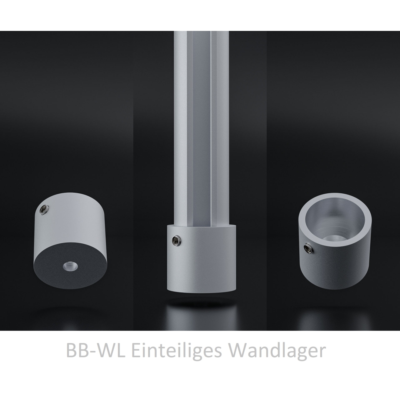 Duschvorhangstange Aluminium verlängerter Halbkreis mit Wandbefestigung Messing-Optik