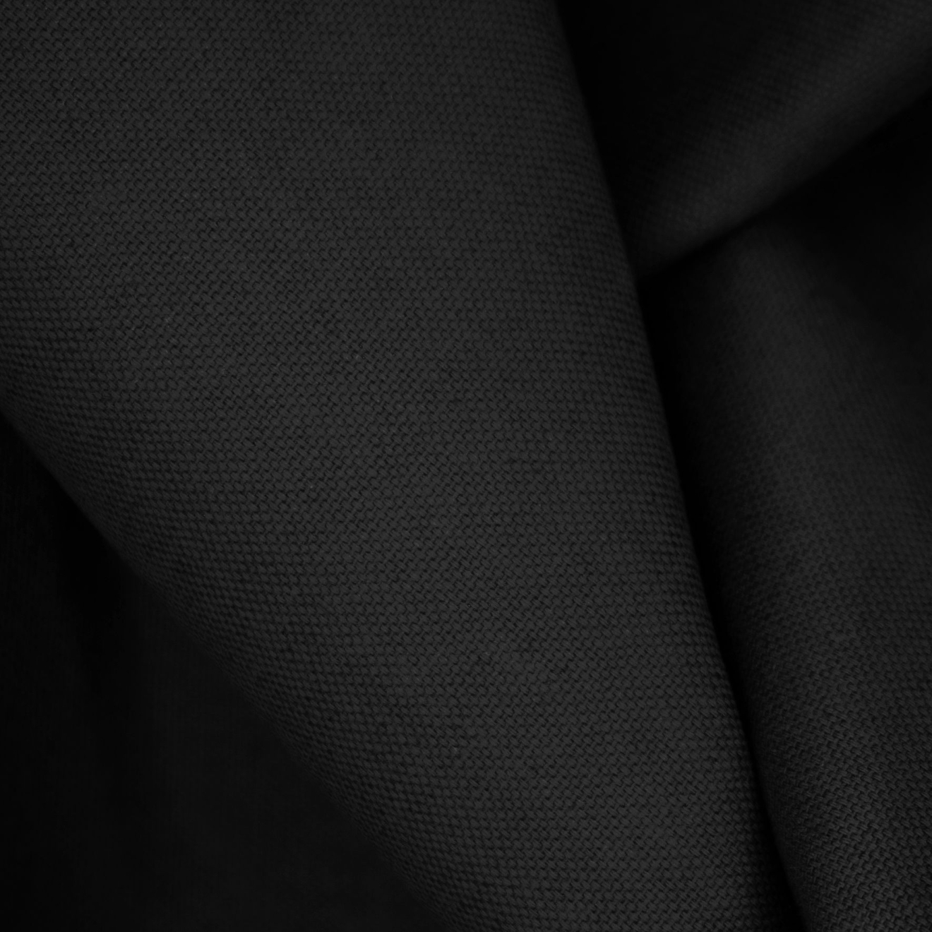 Duschvorhangstoff Textil Linolux Leinen/Baumwolle, schwarz Meterware 1,5m breit