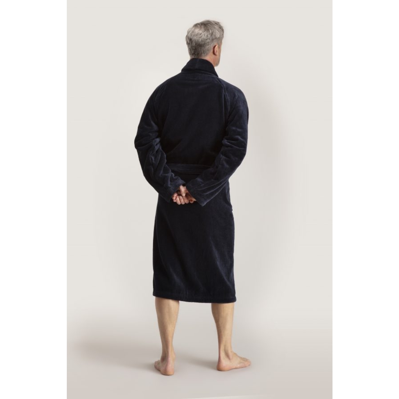 Bademantel Herren Torekov von Pelle Vävare in marineblau