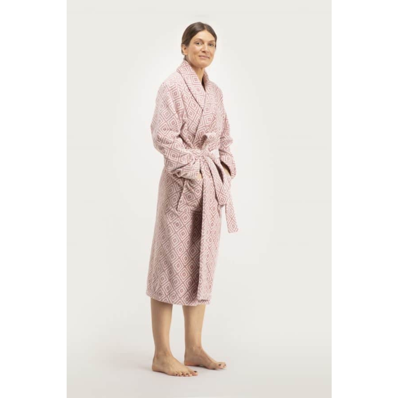 Bademantel Damen Seskaroe von Pelle Vävare in rosa