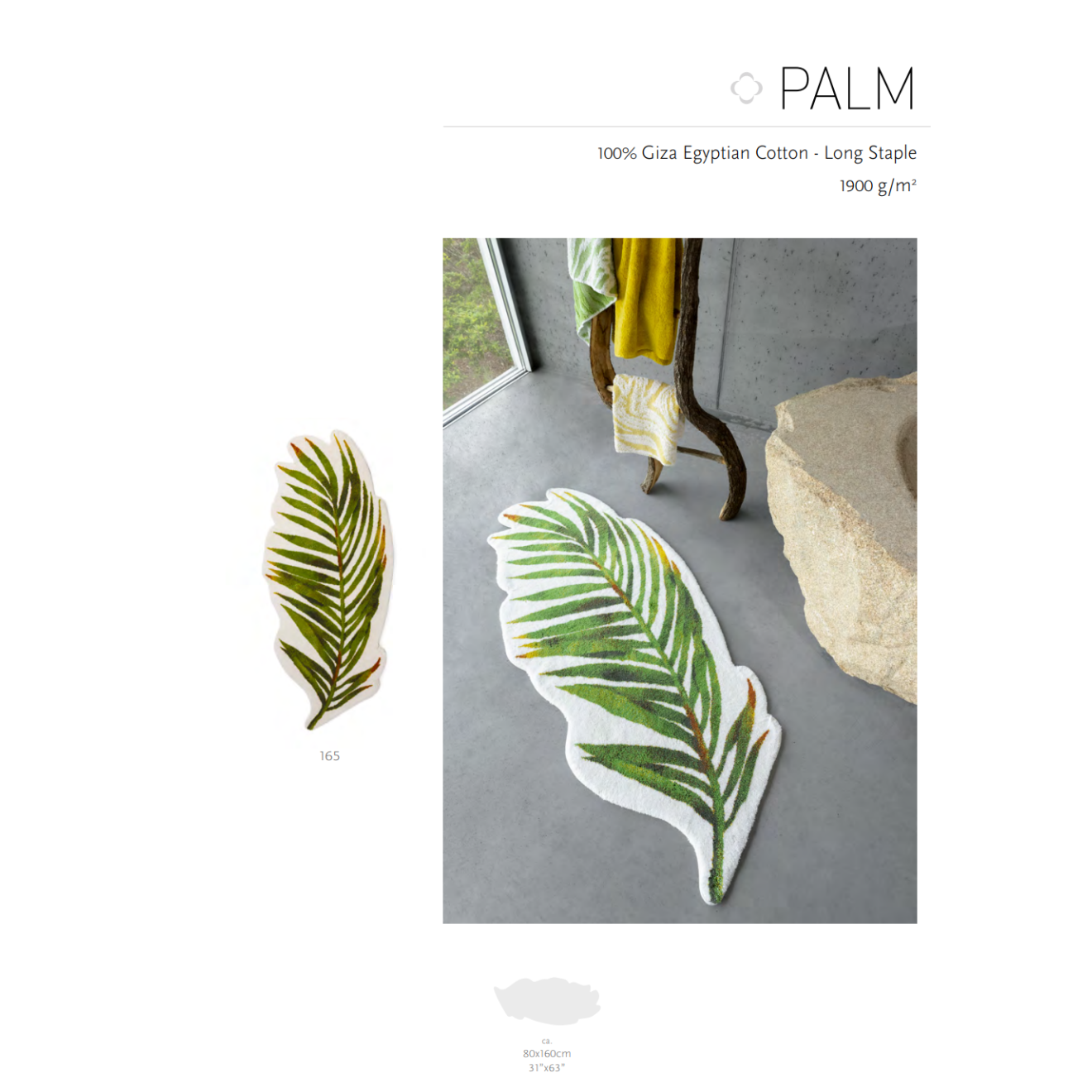 Badeteppich "Palm" von Abyss Habidecor