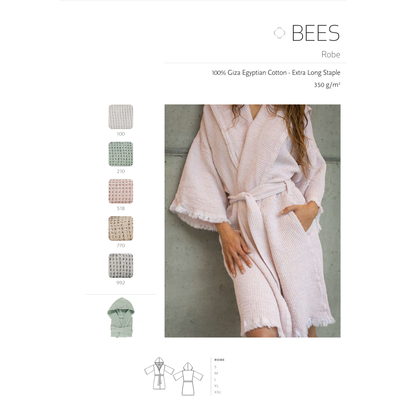 Bademantel Abyss Bee mit Kapuze