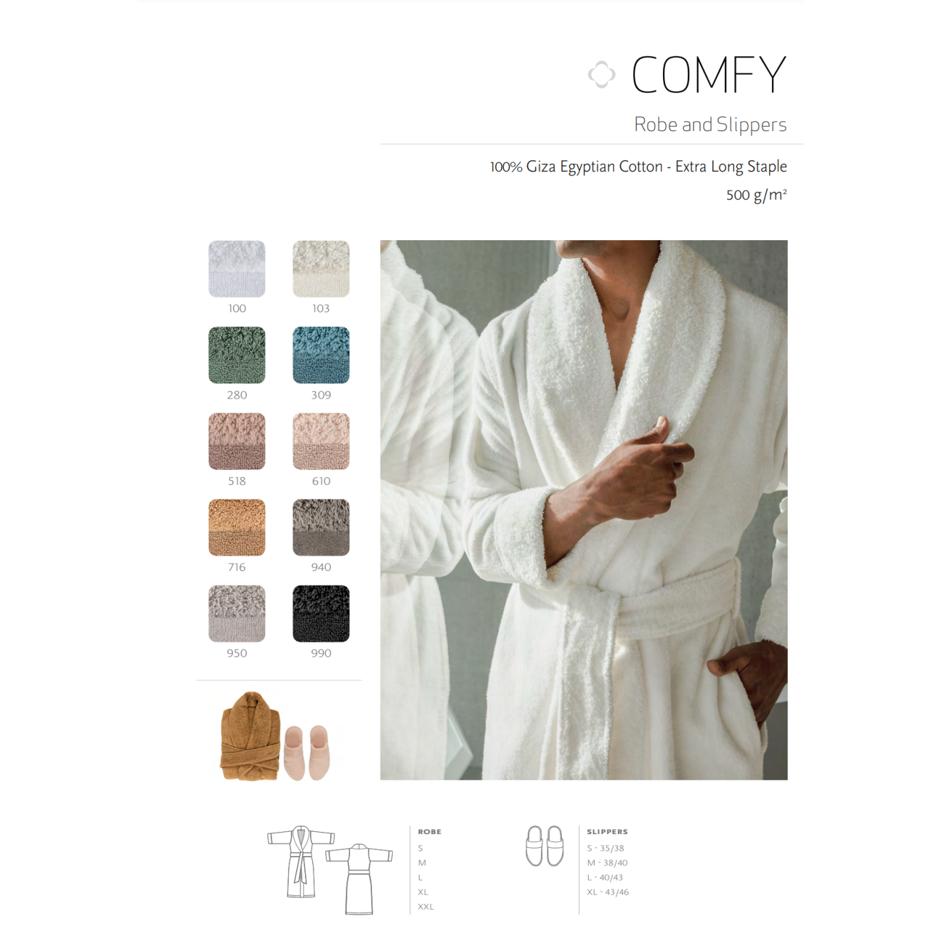 Bademantel Abyss Comfy mit Schalkragen