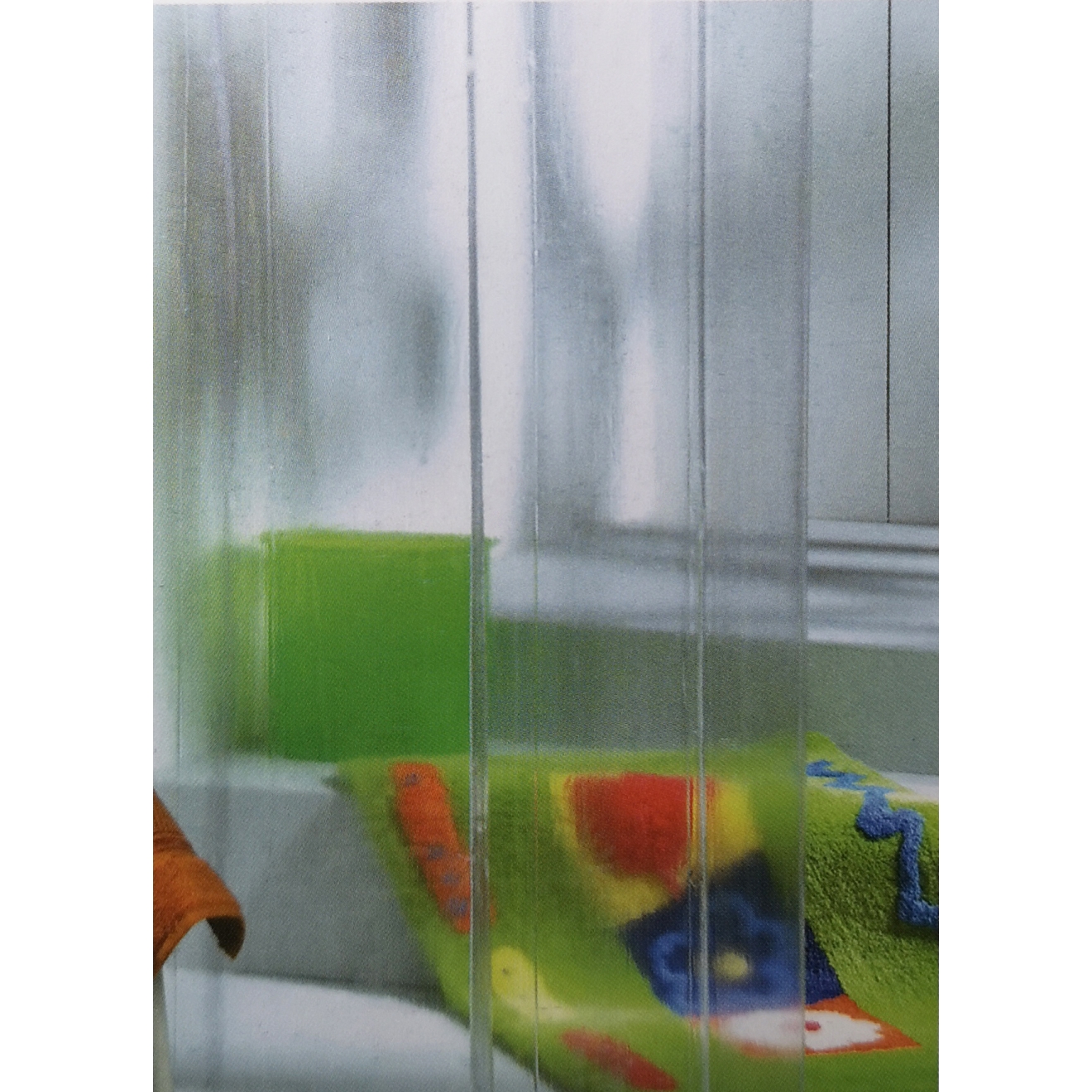 Duschvorhang transparent Vinyl Breite180x Höhe200cm