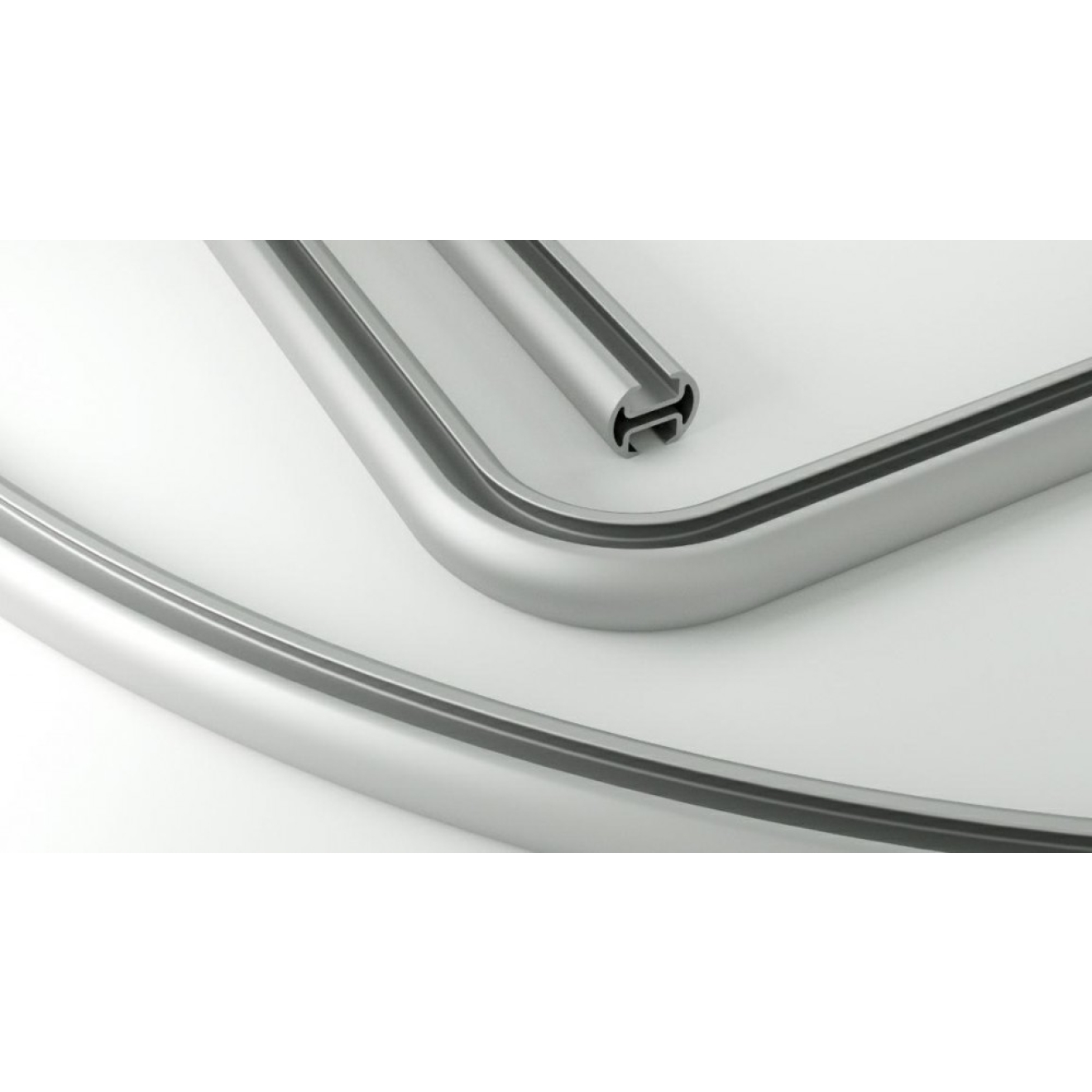Duschvorhangstangen Aluminium Detailaufnahme