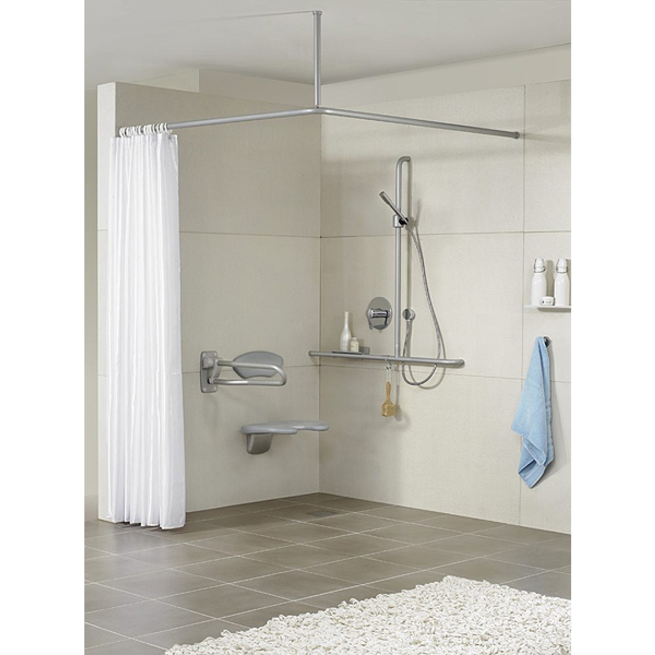 Duschvorhangstange U-Form