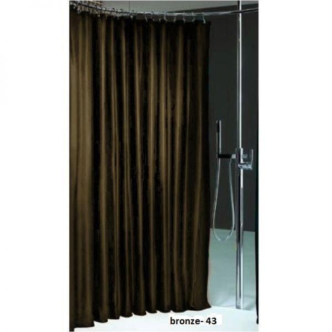 Textil Duschvorhangstoff Luxus Metallic Optik Bronze Meterware 150cm Breite