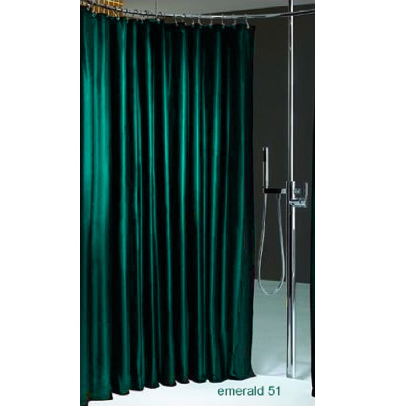 Textil Duschvorhang Metallic Optik Emerald viele Größen