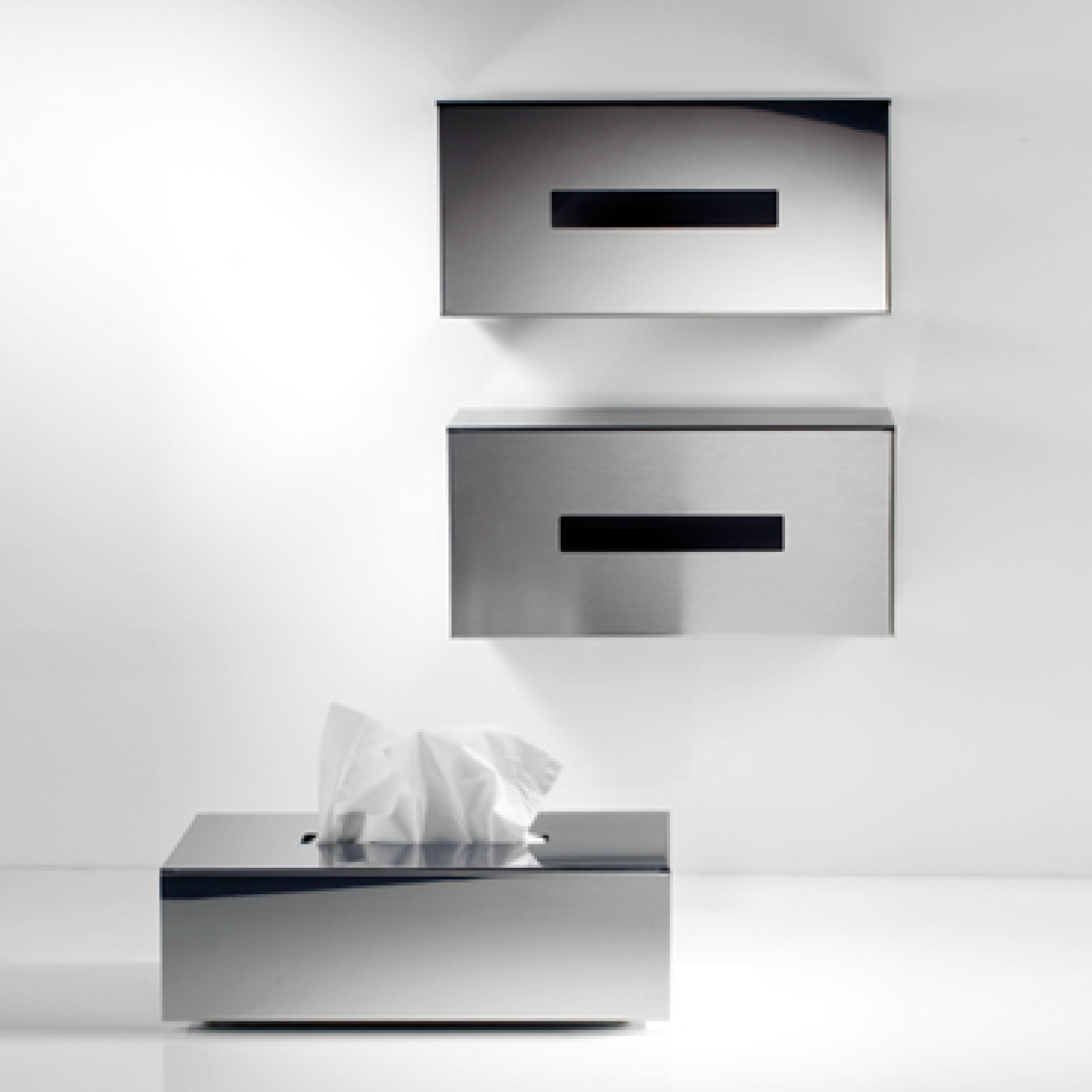 Decor Walther Papiertuchbox als Wand-oder Standmodell in Edelstahl poliert/matt