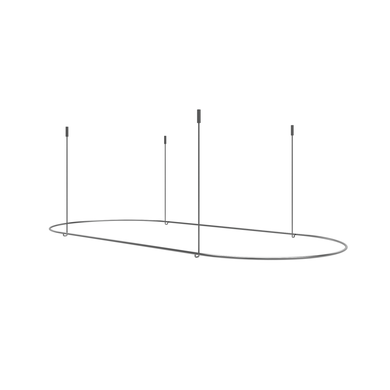 Duschvorhangstange Edelstahl 10 mm, Oval von Burschberg für die Badewanne