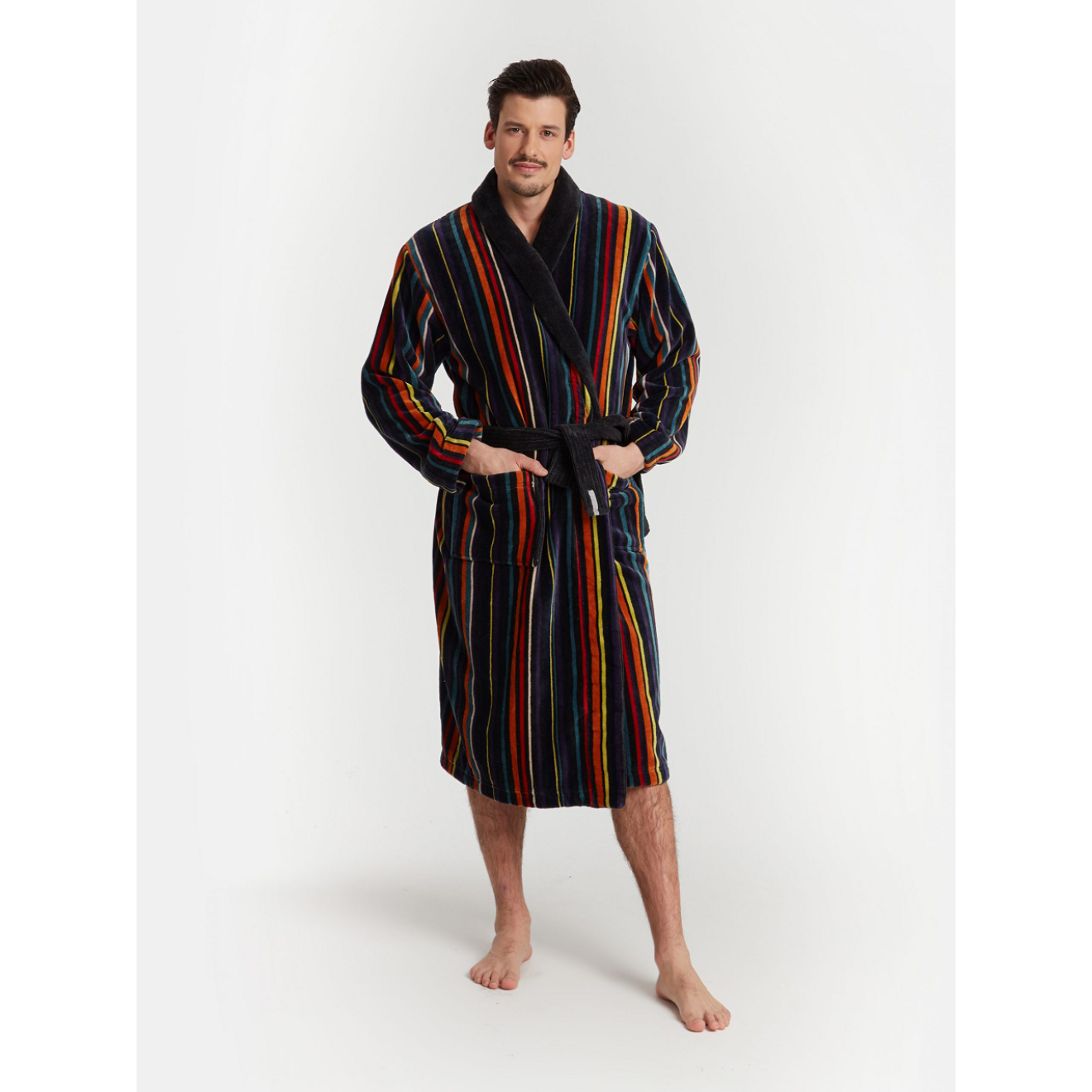 Bademantel Herren Sarek von Pelle Vävare gestreift