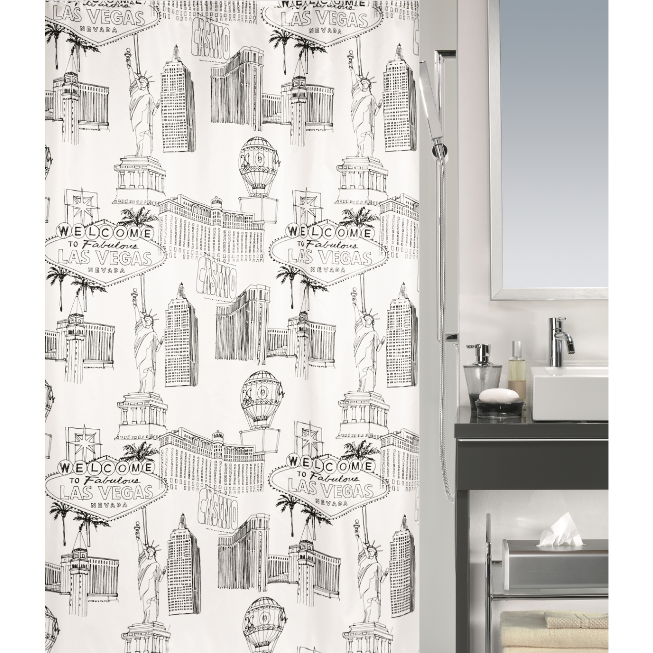 Duschvorhang Vegas Polyester