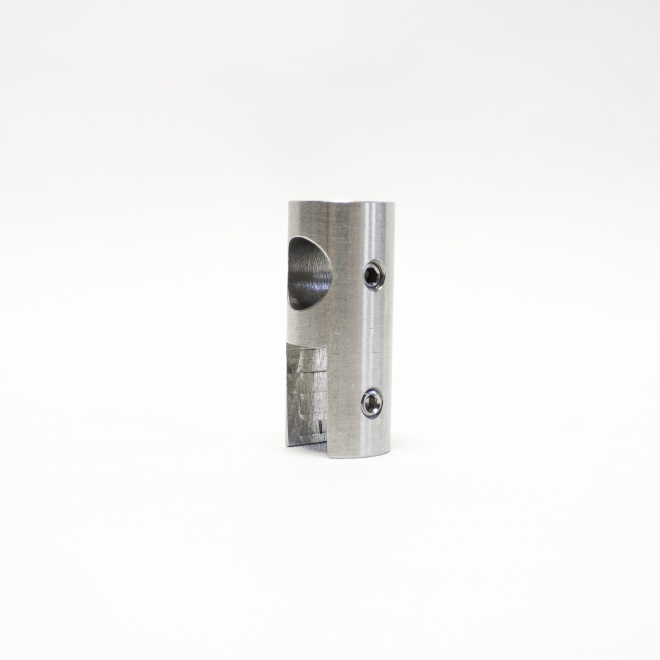 Glaskantenhalter für Duschvorhangstangen Edelstahl parallel