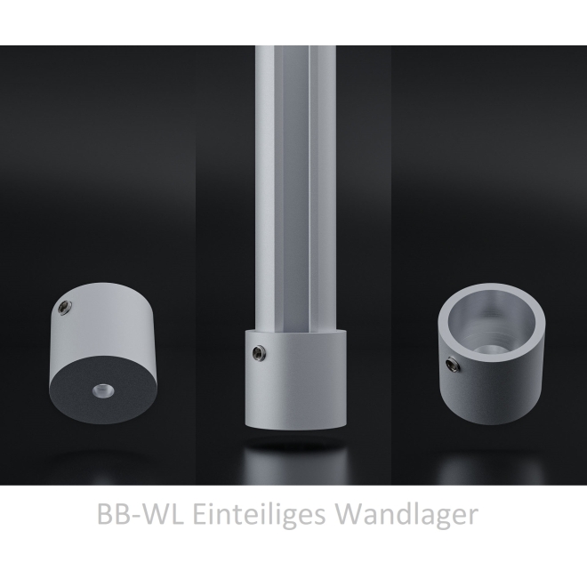 Duschvorhangstange Aluminium verlängerter Halbkreis mit Wandbefestigung Messing-Optik