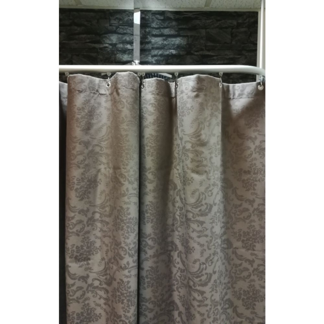 Duschvorhang Textil Baumwolle/Polyester, Barock braun