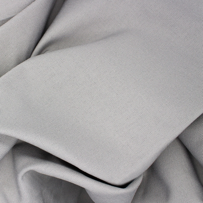 Schwerer Textil Duschvorhangstoff Sunset aus 100% Polypropylen in grau Meterware schwer entflammbar