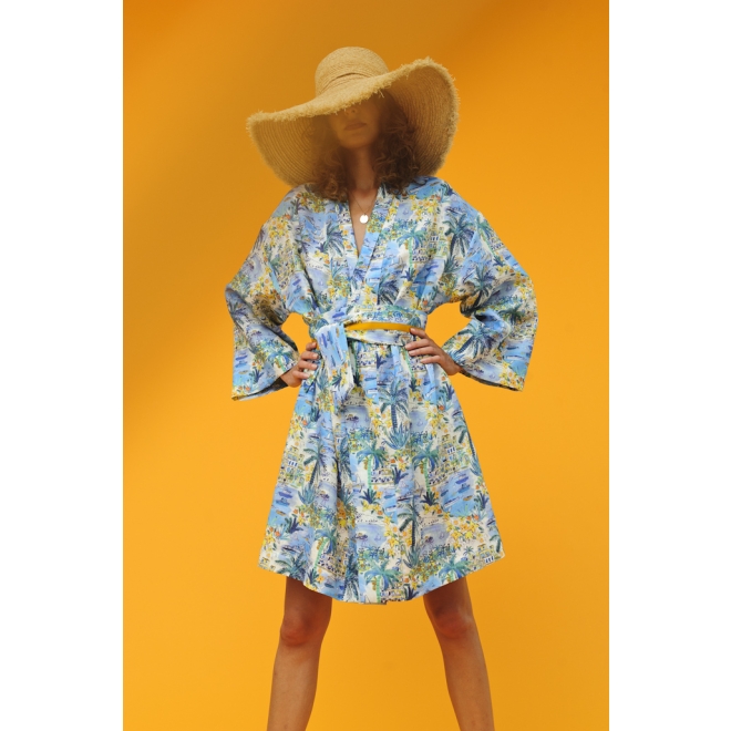 Julia Rossi Kimono Leinen "Amalfi"