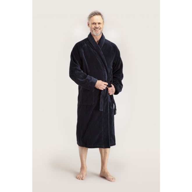 Bademantel Herren Torekov von Pelle Vävare in marineblau