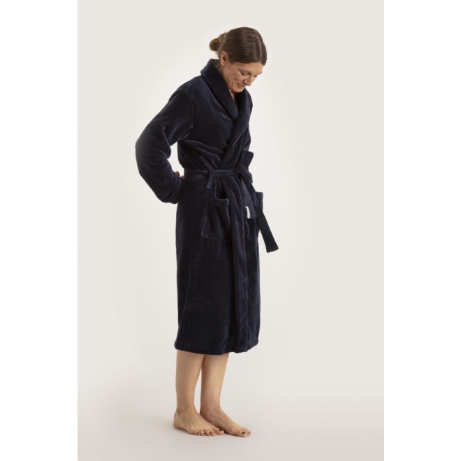 Bademantel Damen Pellevävare Velour navy