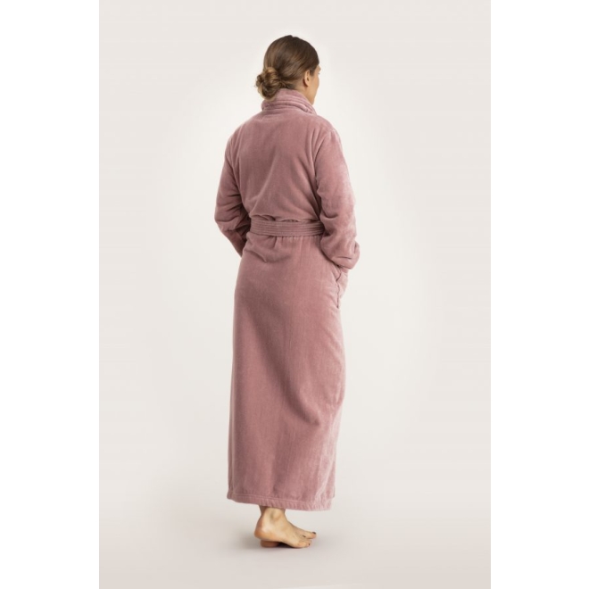 Bademantel Damen Torekov von Pelle Vävare in dusty pink extra lang