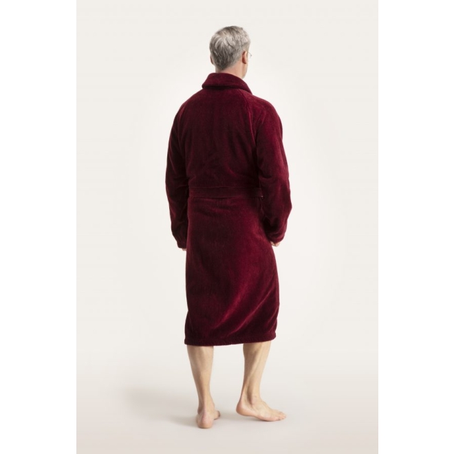 Bademantel Herren Torekov von Pelle Vävare in bourgogne