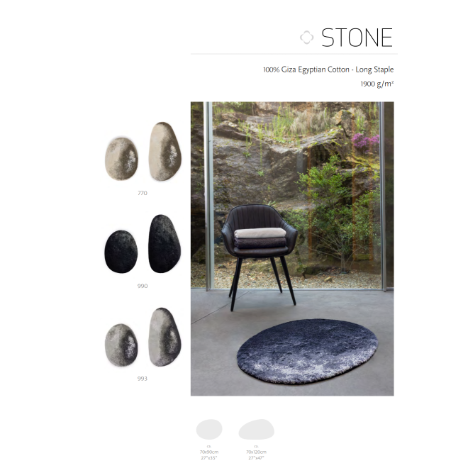 Badteppich Stone von Abyss Habidecor in 2 Größen und mehreren Farben