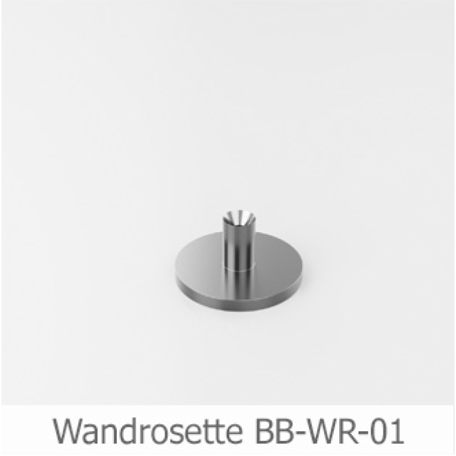 Wandrosette zum Kleben und Bohren für 10mm Edelstahl