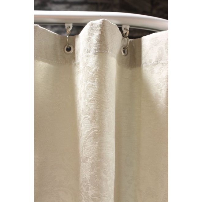 Duschvorhang Textil Baumwolle/Polyester, Barock Silbersand