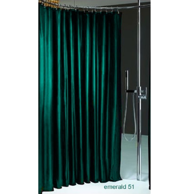 Textil Duschvorhang Metallic Optik Emerald viele Größen