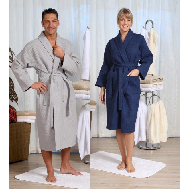 Bademantel Waffelpique unisex von S bis 4 XL