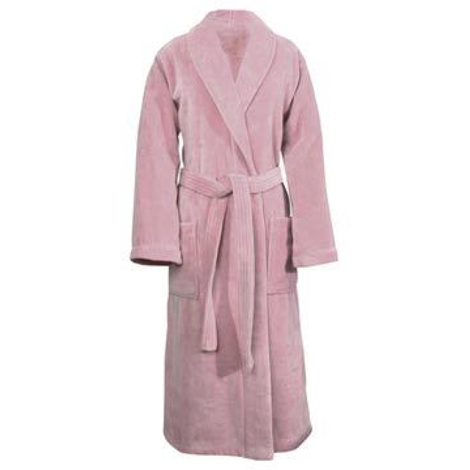Bademantel Damen Torekov von Pelle Vävare in dusty pink extra lang