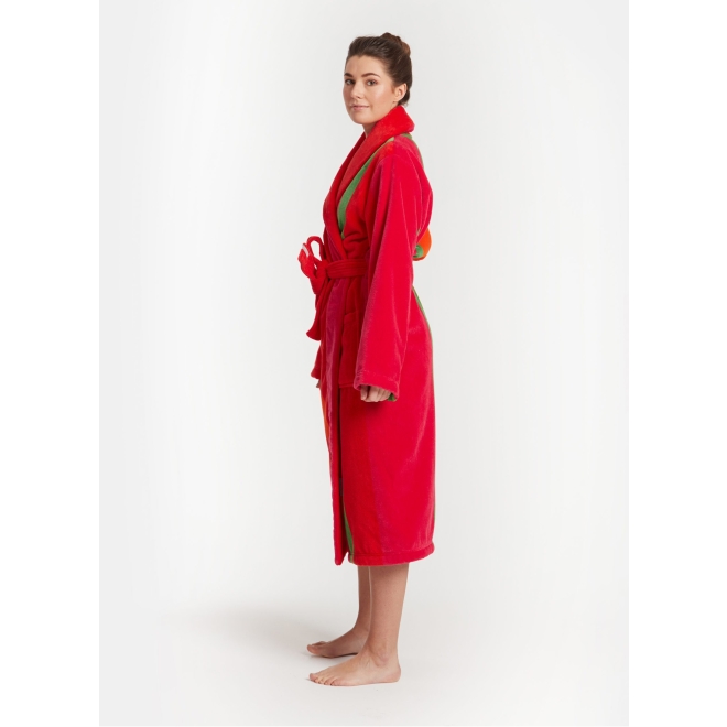 Bademantel Damen Viken von Pelle Vävare in rot