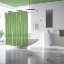 Duschvorhang Textil Alpino 60 Grad waschbar, schwer entflammbar