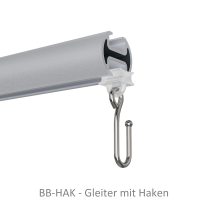 Duschvorhangstange Aluminium mit Innenlaufrohr Messing optik Nische ab 120cm