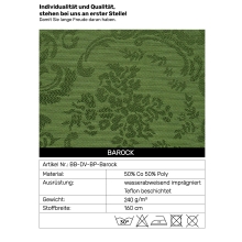 Duschvorhangstoff Textil Baumwolle/Polyester, Barock bordeauxrot 1,5 breite Meterware