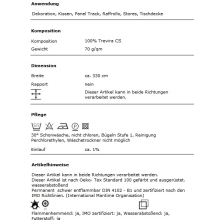 Duschvorhang Textil Premium Wave Trevira CS, schwer entflammbar