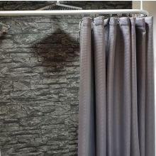 Textil Duschvorhang Waffelpique Luxor grau