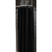 Textil Duschvorhang Waffelpique Luxor schwarz