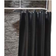 Textil Duschvorhang Waffelpique Luxor schwarz