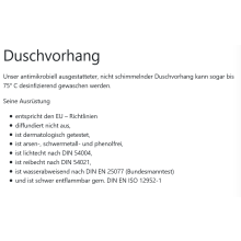 Datenblatt Hygioclean Duschvorhang