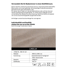 Duschvorhang Linolux Leinen Baumwolle in Blau Maßanfertigung