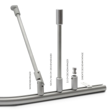 Duschvorhangstange Aluminium Halbkreis Radius 75cm für die Badewanne
