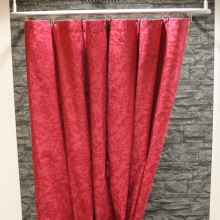 Duschvorhang Textil Baumwolle/Polyester, Barock Bordeauxrot