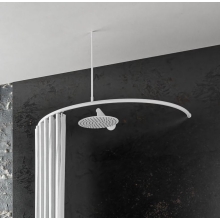 Duschvorhangstange Aluminium Halbkreis Radius 75cm für die Badewanne