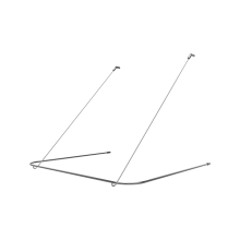 Duschvorhangstange Edelstahl 10 mm, U-Form von Burschberg für Duschen